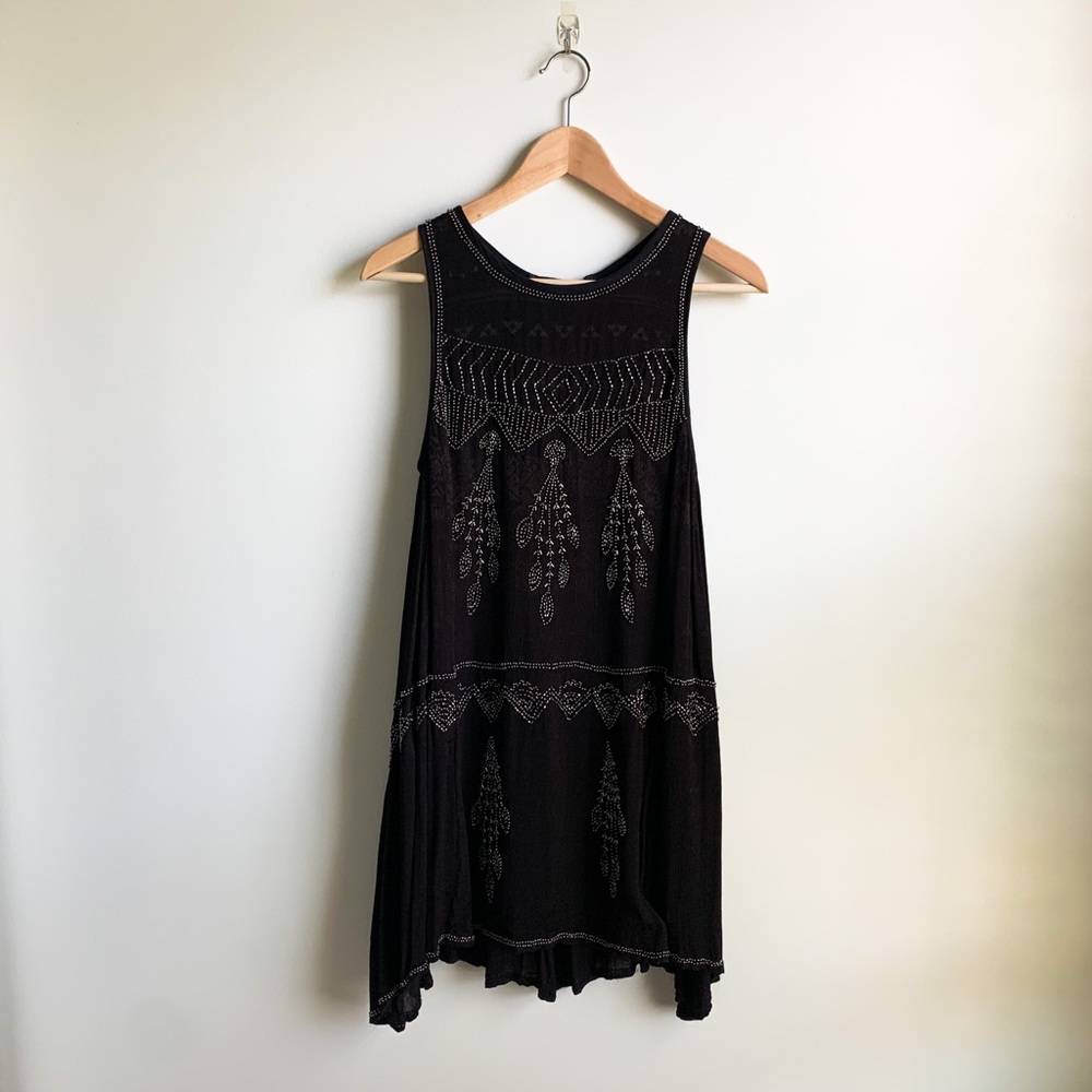 Free People Black Beaded Dress